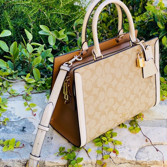 Coach Bags Nwt Coach Zoe Signature Carryall Satchel Handbag Poshmark
